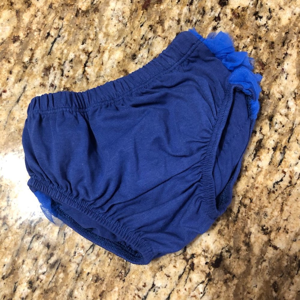 Royal Blue Bloomer Chiffon Ruffle - Ruffle Butt - Picture 2 of 2